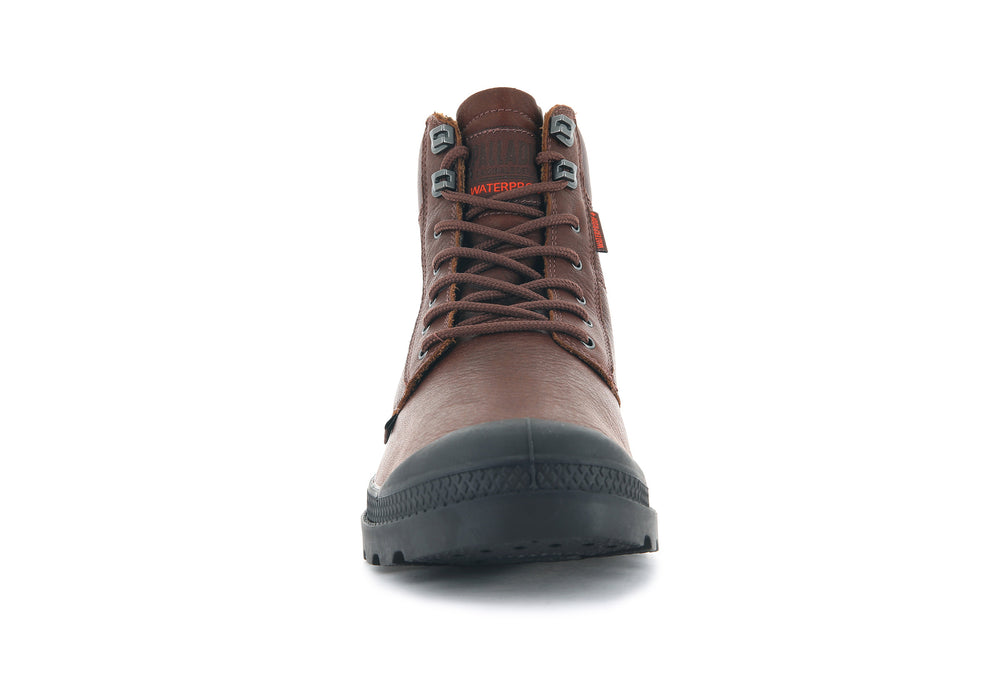 Botas Palladium PAMPA SHIELD WP+ LTH Hombre Mahogany | Costa Rica-03628